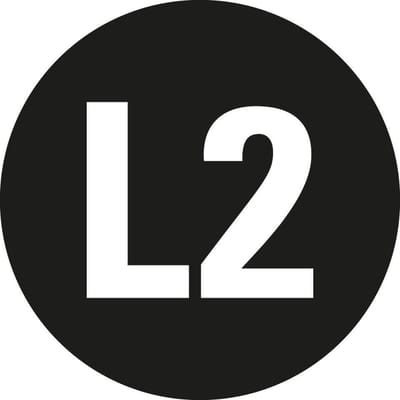 Fase L2 geleider sticker, vel, zwart wit 12,5 mm - 20 per vel
