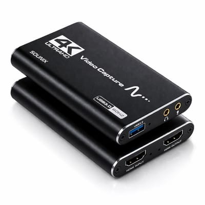 Sounix Video Capture Card - Game Capture - HDMI 2K30hz 1080p60hz - Met USB C Adapter - USB 3.0 - Plug & Play