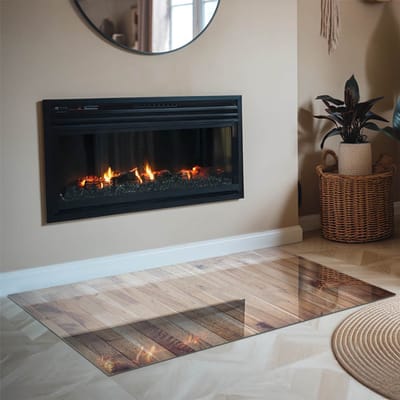 Coloray Vloerplaat Houtkachel - Plaat voor Onder Houtkachel - 120 cm x 80 cm - Open Haard Accessoires - Bruin Vloerplaat Kachel - Onderplaat Voor Houtkachel - Plaat onder Houtkachel - Kachel Onderplaat - Verwarmingsaccessoires