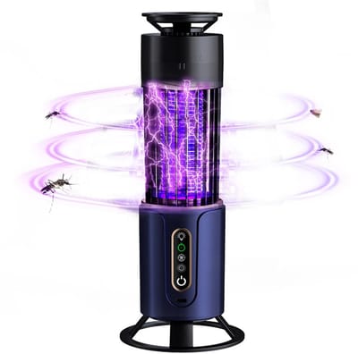 Muggenlamp USB - Elektrische Insectenlamp - Stille Muggenvanger voor Thuis, Kantoor en Camping - Donkerblauw