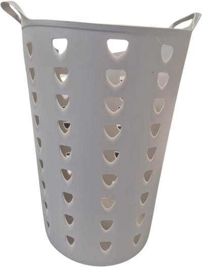 Excellent Houseware Flexibele wasmand - beige - 60 liter - kunststof - 47 x 50 cm