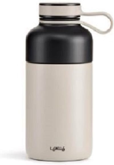 Lékué dubbelwandige isoleerfles uit rvs met filter taupe 300ml