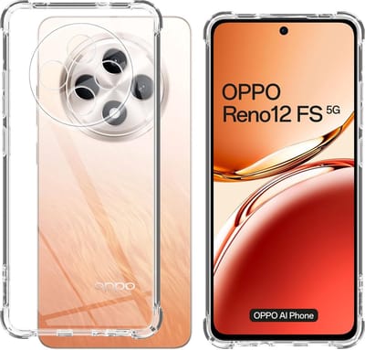 Casemania Hoesje Geschikt voor Oppo Reno 12 FS - Transparant - Anti Shock Hybrid Back Cover
