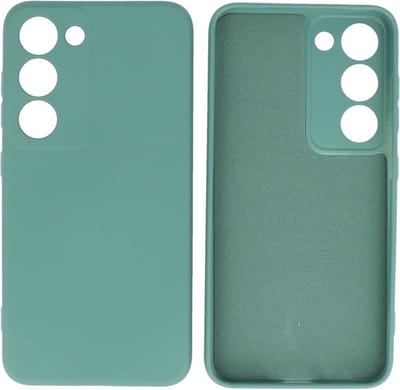 Fashion Backcover Telefoonhoesje - Color Hoesje - Geschikt voor de Samsung Galaxy S23 - Donker Groen