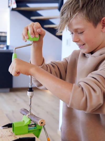 Haba Terra Kids - Handdraaiboor voor jonge avonturiers en knutselaars.