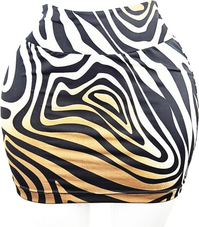 BamBella ® - rok - Maat Onesize - Feest glitter kort jurkje mini bruin geel