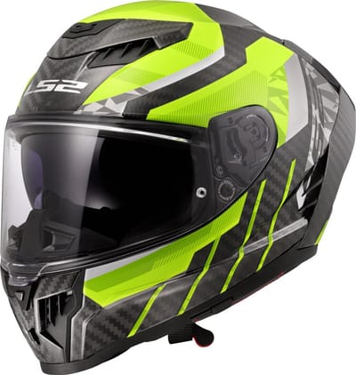 LS2 Helm Dragon Trax FF807 fluor geel maat XXXL