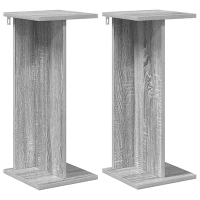 vidaXL - Plantenstand - 2 - st - Grijs - Sonoma - 25 - x - 25,5 - x - 60,5 - cm - Bewerkt - hout