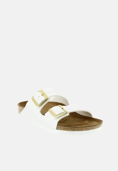 Birkenstock Arizona Slippers - Wit Patent - Narrow Fit - Maat 41 - Dames