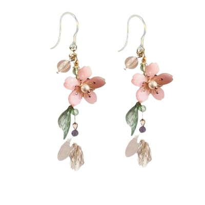 Allergievrije oorbellen -Ashley -goudkleurig -roze- Charme Bijoux