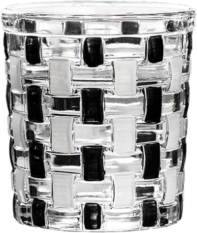 Elegante Zwarte en Witte Cocktail- en Whiskyglazen voor een Stijlvolle Drinkervaring en Interieurdecoratie