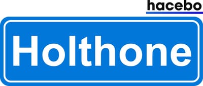 Hacebo - Plaatsnaam Sticker - 29x10 CM - Holthone sticker - Verkeersborden sticker - grappige cadeaus - Holthone