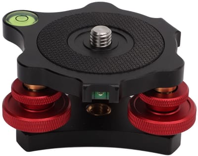 Dailygoody - LP-64 Camera Statief - Balhoofd - Aluminium - Waterpas - Drievoudige Wiel Leveler - Compact
