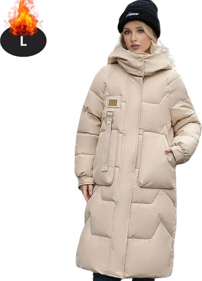 Livano Winterjas - Parka - Dames - Winter - Jas - Volwassen - Stijlvol - Abrikoos - L