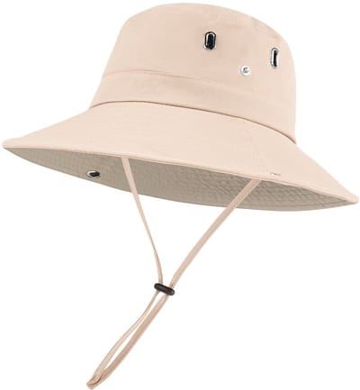 VHV - Hoed - Zonnehoed - Vissershoedje - Bucket hat - Zonnehoed dames - Oversized vissershoed - Met brede rand - Voor mannen en vrouwen - Grote waterdichte safarihoed - Beige
