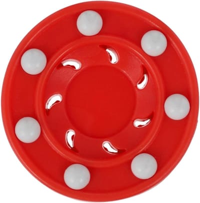 Roller Hockey Puck - Training Puck - Sport Oefeningen - Lage Wrijving - 7.5 cm - Rood
