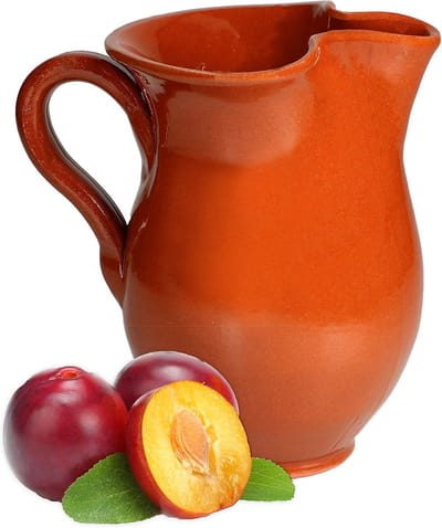Authentieke Mediterrane Vikingkruik 0,5L - Handgemaakte Kleikan voor Wijn, Bier en Glühwein