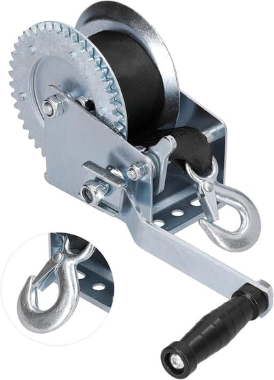 Dailygoods- Handslinger 1200 LBS - Handmatige Lier - Koolstofstaal - Weerbestendig - Veilig Vergrendelingsmechanisme - Eenvoudige Installatie
