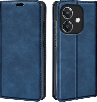 MobyDefend Hoesje - Geschikt voor Oppo A60 5G / A40 / A40m - Luxe Wallet Bookcase (Magnetische Sluiting) - Blauw