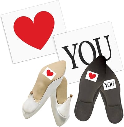 Schoenstickers bruiloft Love You - trouwen - bruiloft - love - sticker - vrijgezellenfeest