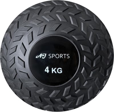 AJ-Sports Slam ball 4kg - Medicijnbal - Medicine bal - Wall ball - Met extra Grip - Zwart