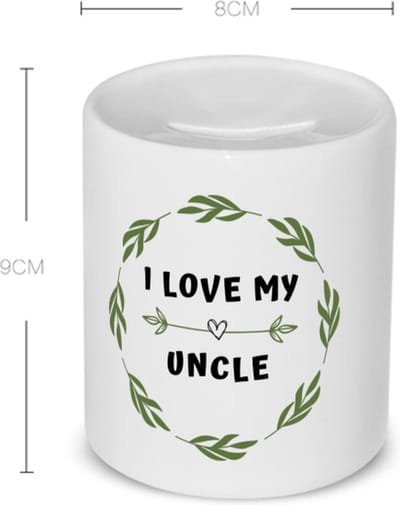 Akyol - i love my uncle Spaarpot - Oom - liefste oom - verjaardag - cadeautje voor oom - oom artikelen - kado - geschenk - 350 ML inhoud