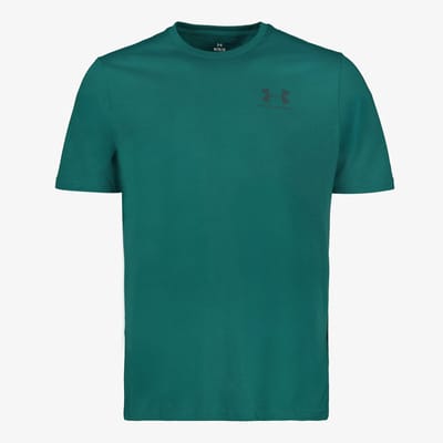 Under Armour UA Left Chest Logoheren T-shirt groen - Maat S