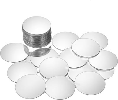 50 Stuks Zelfklevende Ronde Acryl Spiegeltegels van 5 cm voor Wanddecoratie, DIY Spiegelaccessoires en Thuisinrichting