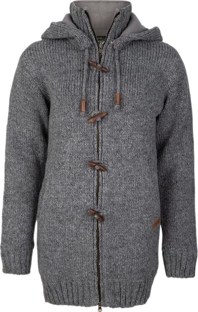 Gebreid Wollen Dames Vest van Schapenwol met Polyester Fleece voering en afneembare capuchon - SHAKALOHA - W Woodcord DLX M