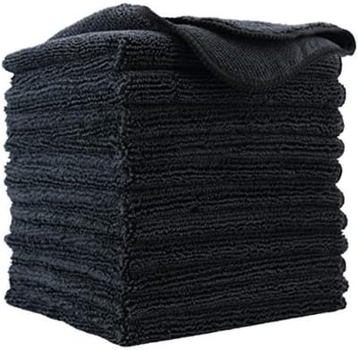 PromoHome Premium Microvezel Schoonmaakdoeken Set - 12 Stuks - 30x30 cm - Super Absorberend - Geschikt voor Auto, Huis en Kantoor - Streepvrij en Pluisvrij