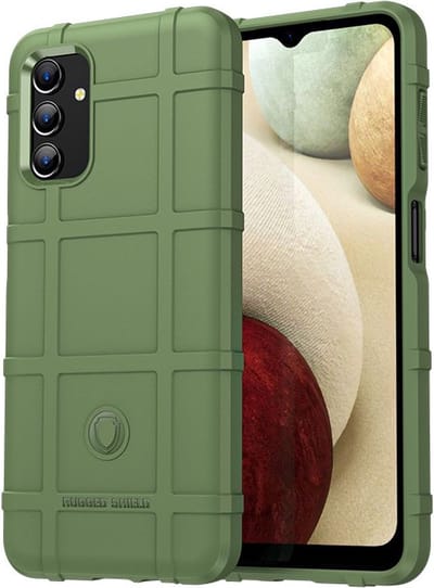 MobyDefend Hoesje - Geschikt voor Samsung Galaxy A04s - Rugged Shield TPU Backcover - Groen