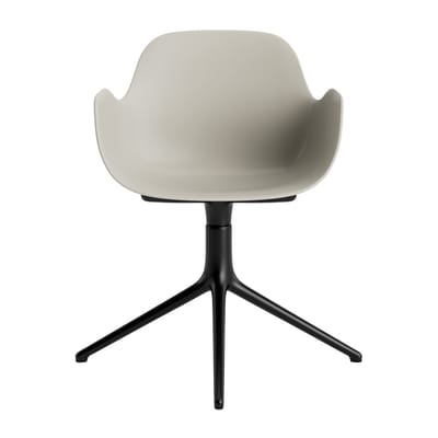 Normann Copenhagen Form Draaifauteuil - NormannCopenhagenFormLightGrey - aluminium zwart