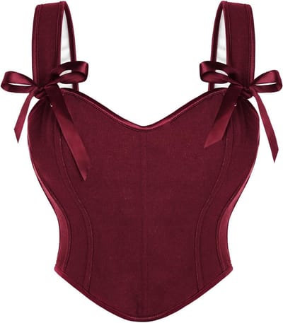 Renaissance Corset voor Dames met Vierkante Halslijn, Kanten Vetersluiting en Bloemenpatroon voor Lichaamsvormgeving