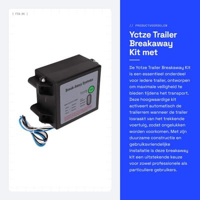 Dailygoods - Trailer Breakaway Kit met 12V LED Indicator - Veilig en Betrouwbaar Remsysteem voor Trailers
