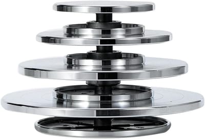 Aardewerk Wiel - Draaitafel Tool - Keramiek Projecten - Dubbelzijdig - 30CM - Aluminium
