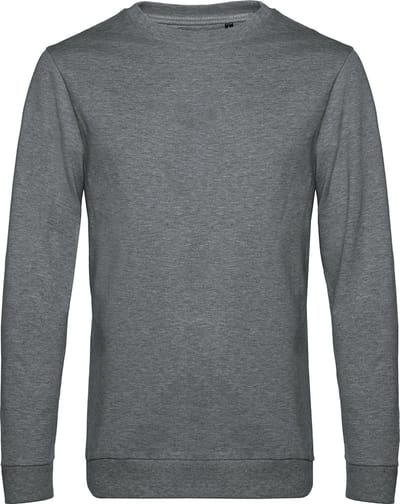 Sweater 'French Terry' B&C Collectie maat XS Heather Midgrijs