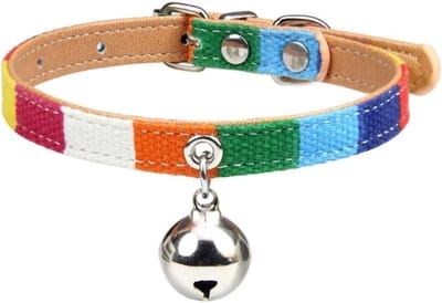 Verstelbare Hondenhalsband met Bel van Natuurlijke Hennep, Veilig en Duurzaam voor Katten en Kleine Honden - Maat M 35 cm, Ideaal voor Comfort en Stijl