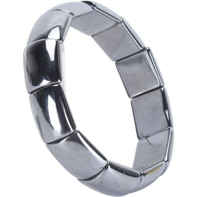 Terahertz Rechthoekige Kralen Armband Elastisch Mode Stress Relax Unisex Thz Energie Steen Polsband gray