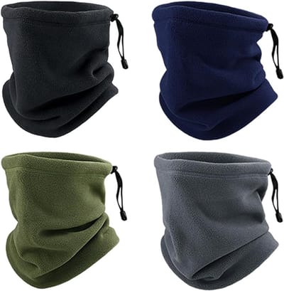 Famanu - Winterfleece halswarmers voor dames en heren, elastische nekwarmer voor skiën, winddicht, halswarmer, beenkappen, voor