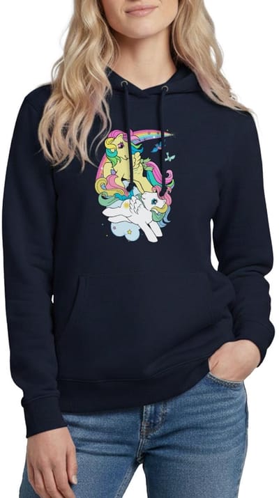 My Little Pony Retro Pony's Met Gekleurde Manen Hoodie Dames
