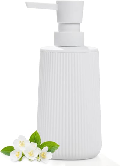 SnelShoppen - Moderne Zeepdispenser Wit | Afwasmiddel Dispenser | Kunststof Zeepdispenser voor Badkamer en Keuken met Pompdispenser | Handige en Stijl
