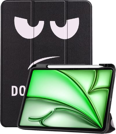 Hoesje Geschikt voor Apple iPad Air 6 (2024) - 11 inch - 6e Generatie - M2 - Dun & Stevig - Trifold Bookcase - Hard Cover Case - Met Uitsparing Geschikt voor Apple Pencil - Hardcover Book - Tablet Hoes - Don't Touch Me