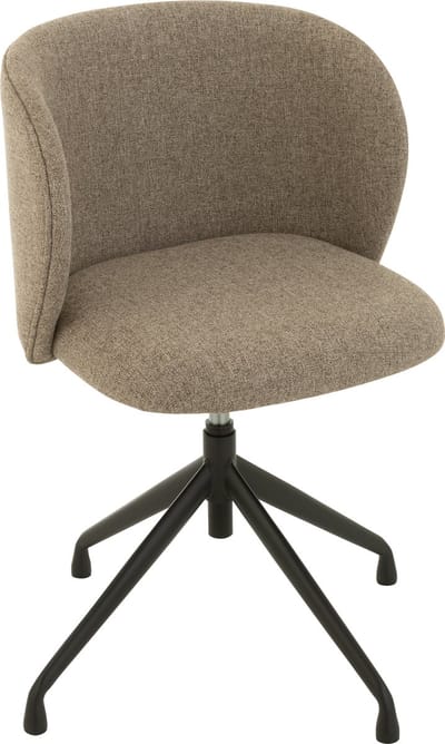 J-Line stoel Turn/Up/Down - linnen - donkerbruin/beige