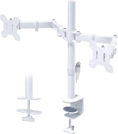 SCH® Monitor Arm 2 Schermen - Monitor Arm - Wit - 86cm x 43cm x 43cm