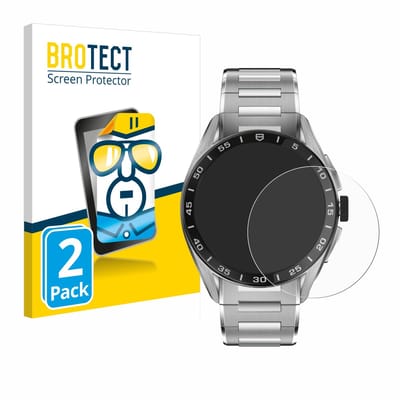 BROTECT - Screenprotector voor TAG Heuer Connected Calibre E4 (45 mm) - Folie Beschermfolie transparant 2 Stuks