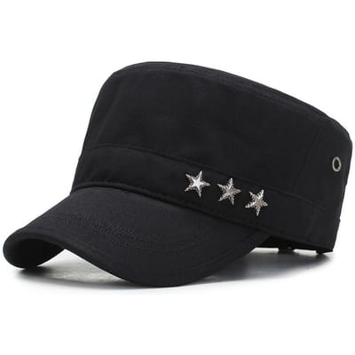 Dad Hat Koreaanse Stijl Trendy Plat Dak Lente Herfst Buiten Baseballpet Militaire Pet Zon Zonbescherming Hoed Winter Adjustable black