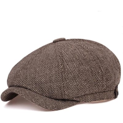 Casquette gavroche vintage pour homme Chapeau plat Ivy Gatsby Réglable Pour le port quotidien extérieur décontracté 54-58cm black