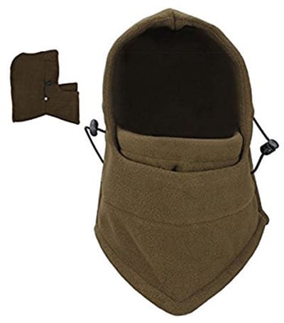 Groene fleece muts - Bivakmuts - Fleecestof - Gezichtsmasker - Skimasker - Motormasker - one size - CHPN