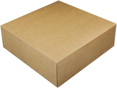 Taartdoos Karton - Verpakking Doos - Taart Verpakken - Eenvoudig Opvouwbaar - 30x30x10 cm - Bruin