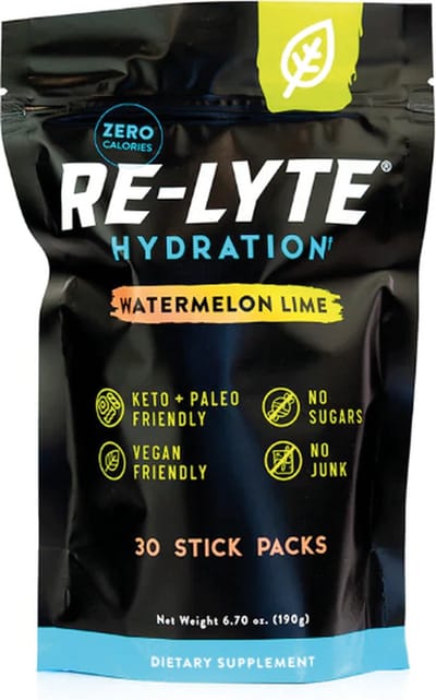 Re-Lyte | Electrolyte Drink Mix | Watermelon Lime 30 Stick Packs | 30 x 6,3g
